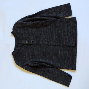 old navy charcoal gray marled henley long sleeve shirt 3T toddler boys